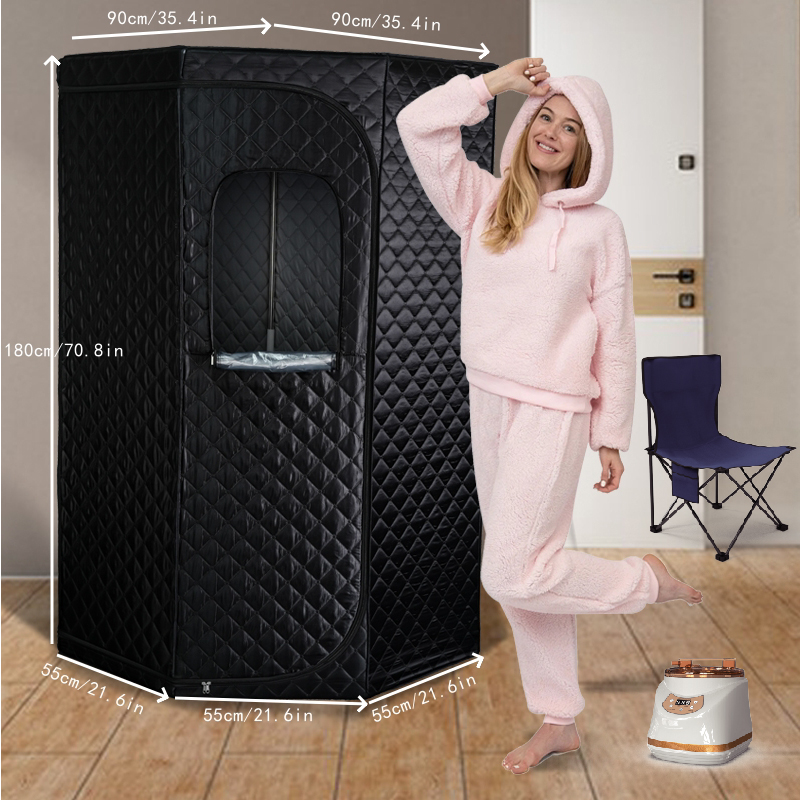 Detox Therapy Full Size 1 Person Full Body Weight Loss Steam Sauna Tent 1500W