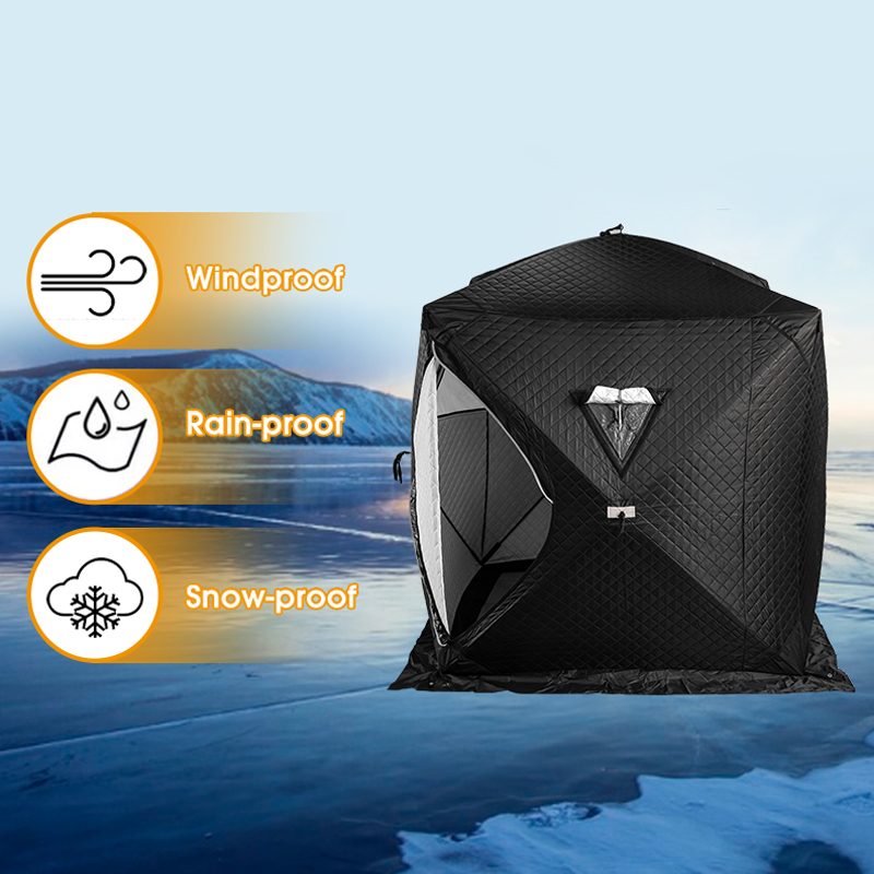 Outdoor Snow Fishing House Camping Ice Cube Winter Fishing Tent Ice Shelter Transparent Skylight Sauna Tent Tent Rooms