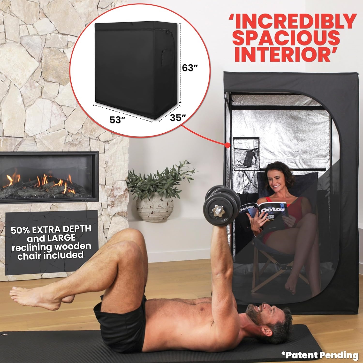 Dry Sauna Tent Portable Far Infrared Therapy Heating Sauna Tent for Detox Sweating