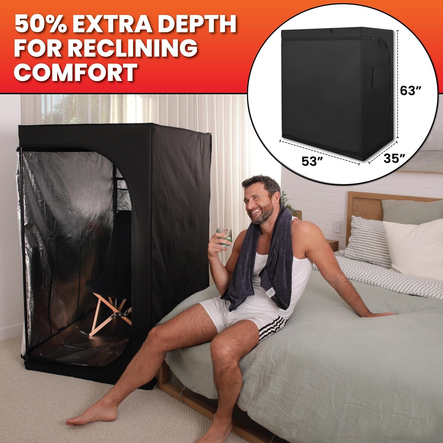 Dry Sauna Tent Portable Far Infrared Therapy Heating Sauna Tent for Detox Sweating
