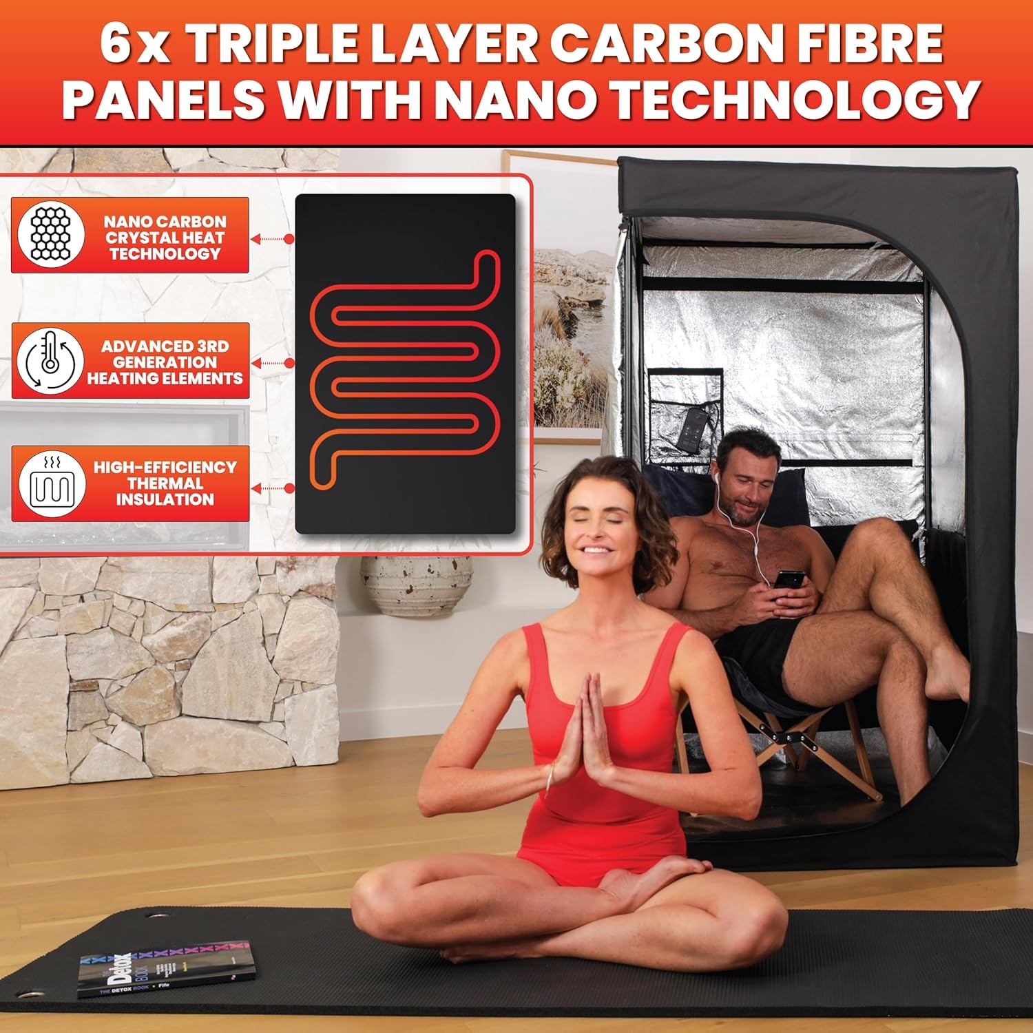 Dry Sauna Tent Portable Far Infrared Therapy Heating Sauna Tent for Detox Sweating
