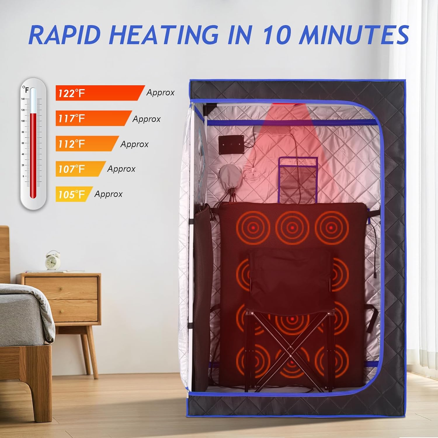 Portable Infrared Sauna Full Body Home Sauna Portable Full Size Personal Far Infrared Relaxation Detox Sauna Tent Infrared