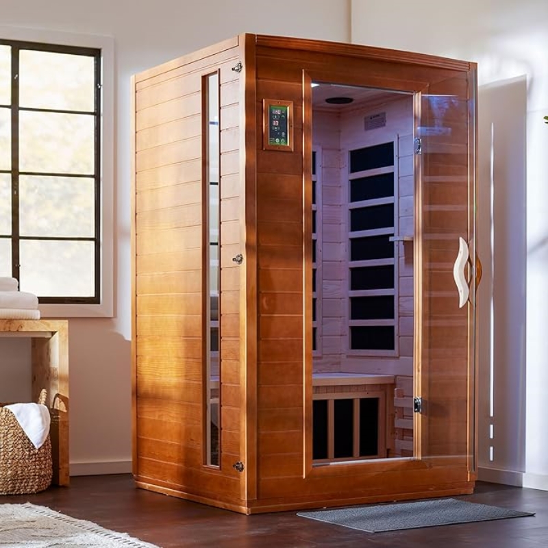 Full spectrum Solid Wood Red Cedar hemlock Home Indoor Infrared dry Sauna Room