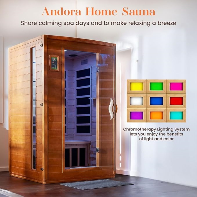 Full spectrum Solid Wood Red Cedar hemlock Home Indoor Infrared dry Sauna Room