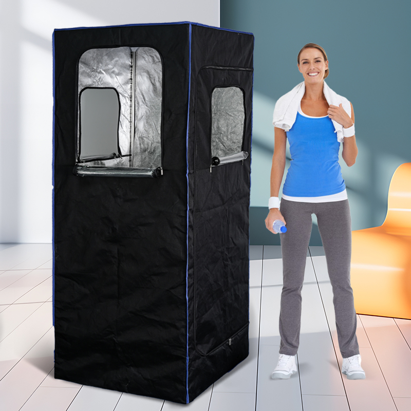 Custom portable sauna full body far infrared box home dry steam room red light therapy sauna box