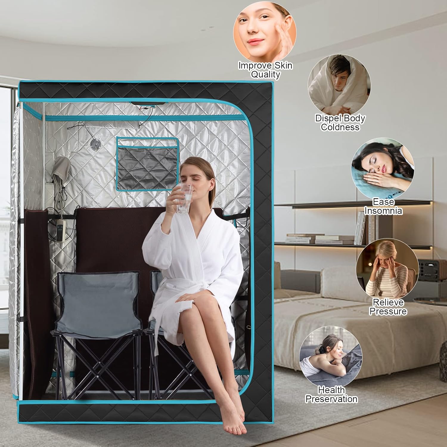 2 person Factory Direct Sales Buy Far Infrared Sauna Free Accessories Home Slimming Sauna