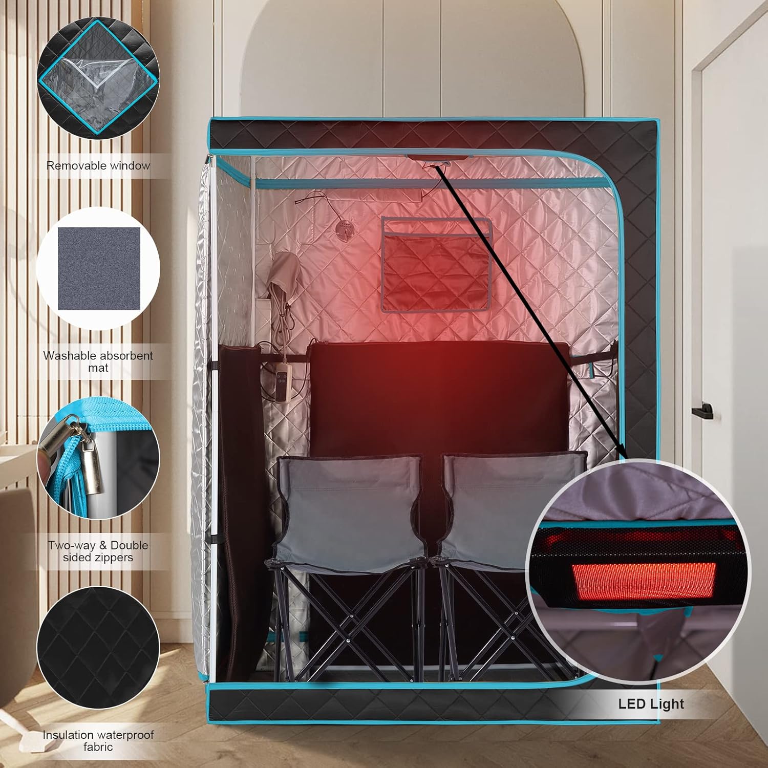 2 person Factory Direct Sales Buy Far Infrared Sauna Free Accessories Home Slimming Sauna