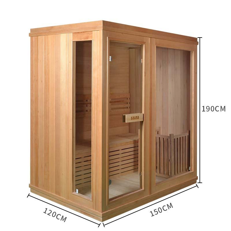 Luxurious 3-Person Aroma Steam Sauna, Spacious & Relaxing, Enhanced with Touch Control System