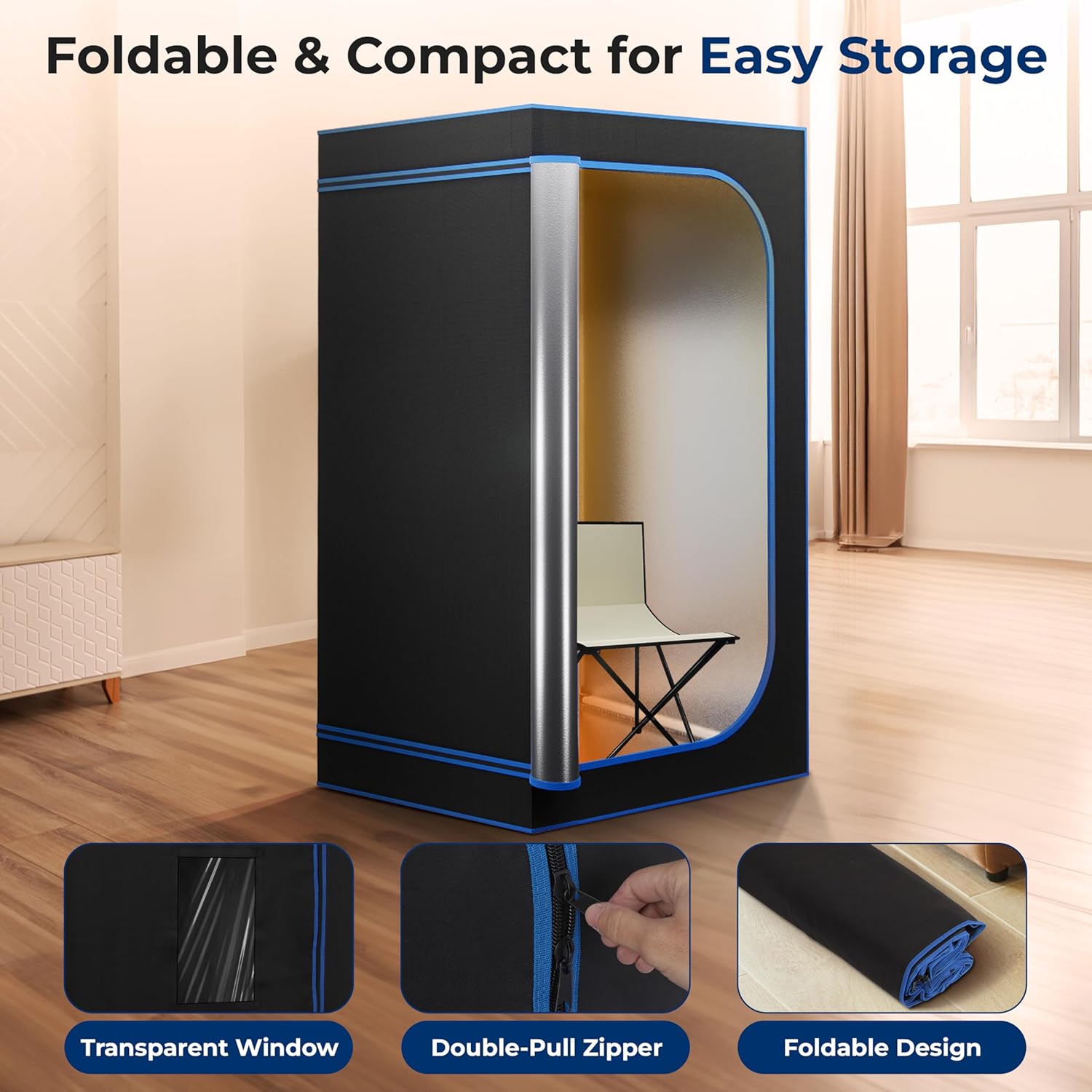 1 person portable large far infrared sauna room indoor for sale