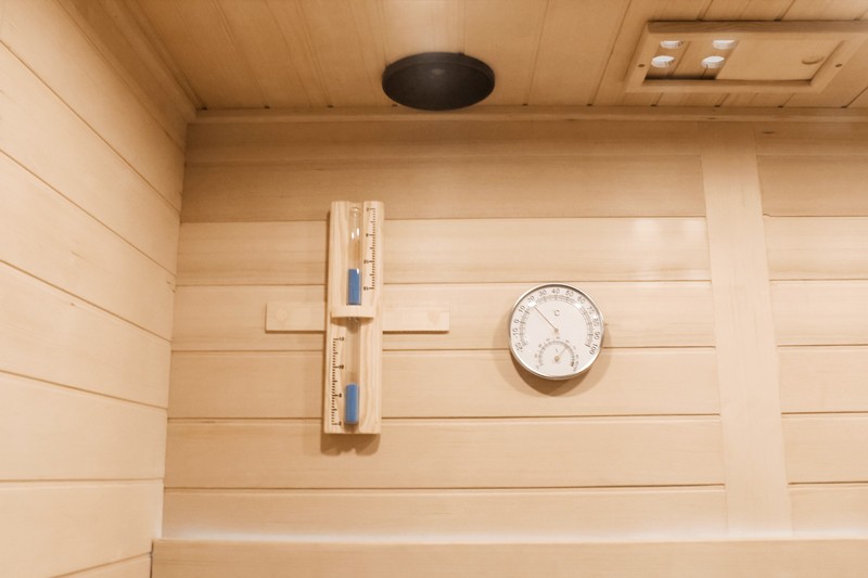 Outdoor Saunas Red Cedar Traditional Sauna Room 2 Person Panoramic Sunroof Sauna Room