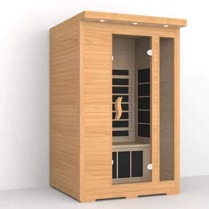 New Design Infrared Indoor Sauna Steam 2 Person Infrared Sauna Room Hammam Wood Sauna Cabinet with Hemlock