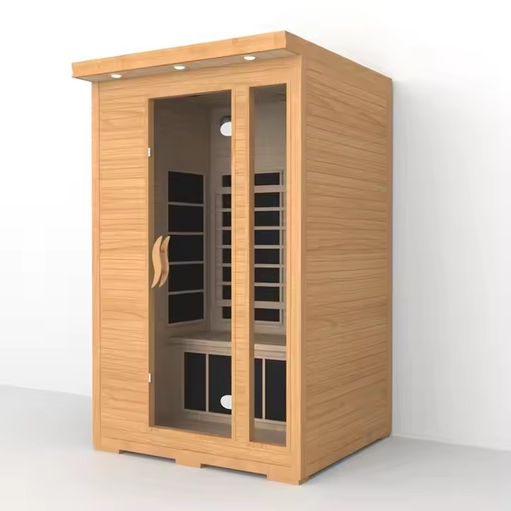 New Design Infrared Indoor Sauna Steam 2 Person Infrared Sauna Room Hammam Wood Sauna Cabinet with Hemlock