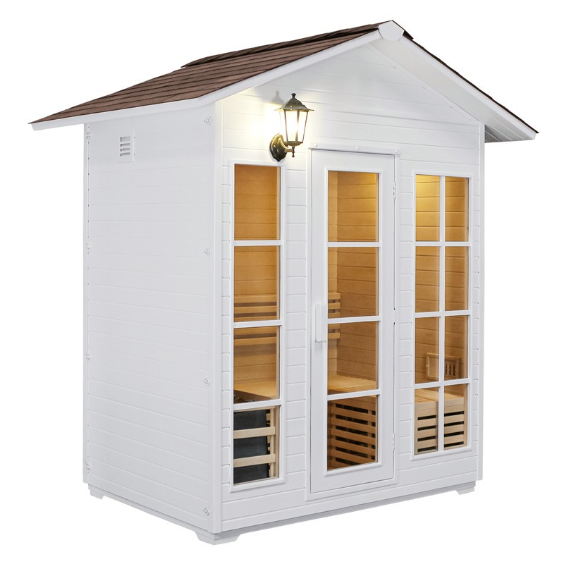 The most popular outdoor sauna cabin Modern style dry steam sauna room with canadian cedar wood