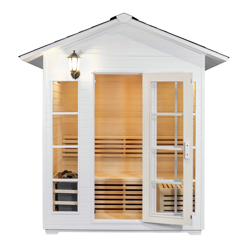 The most popular outdoor sauna cabin Modern style dry steam sauna room with canadian cedar wood