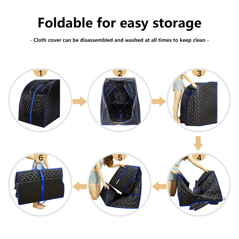 2025 Personal Portable Sauna Lightweight Personal Steam Sauna Spa for Relaxation Foldable Home Sauna Tent with Temperature Timer