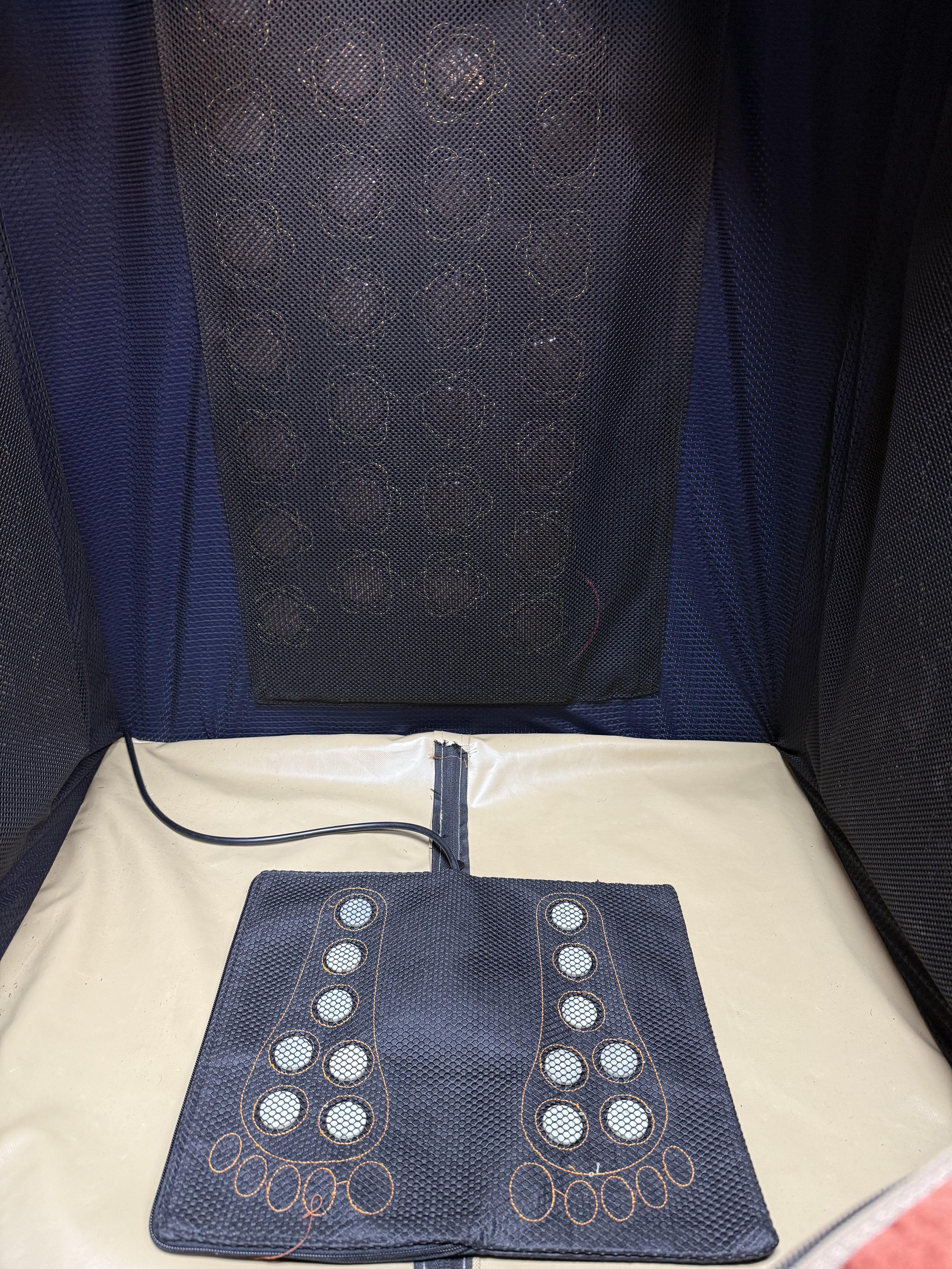 Royal Blue Alternate Image Alternate Image Alternate Image Alternate Image Alternate Image Alternate Image Alternate Image Alternate Image SteamSpa Portable 1-Person Home Sauna Infrared Heating with Digital Control, Heated Foot Pad and Foldable Chair