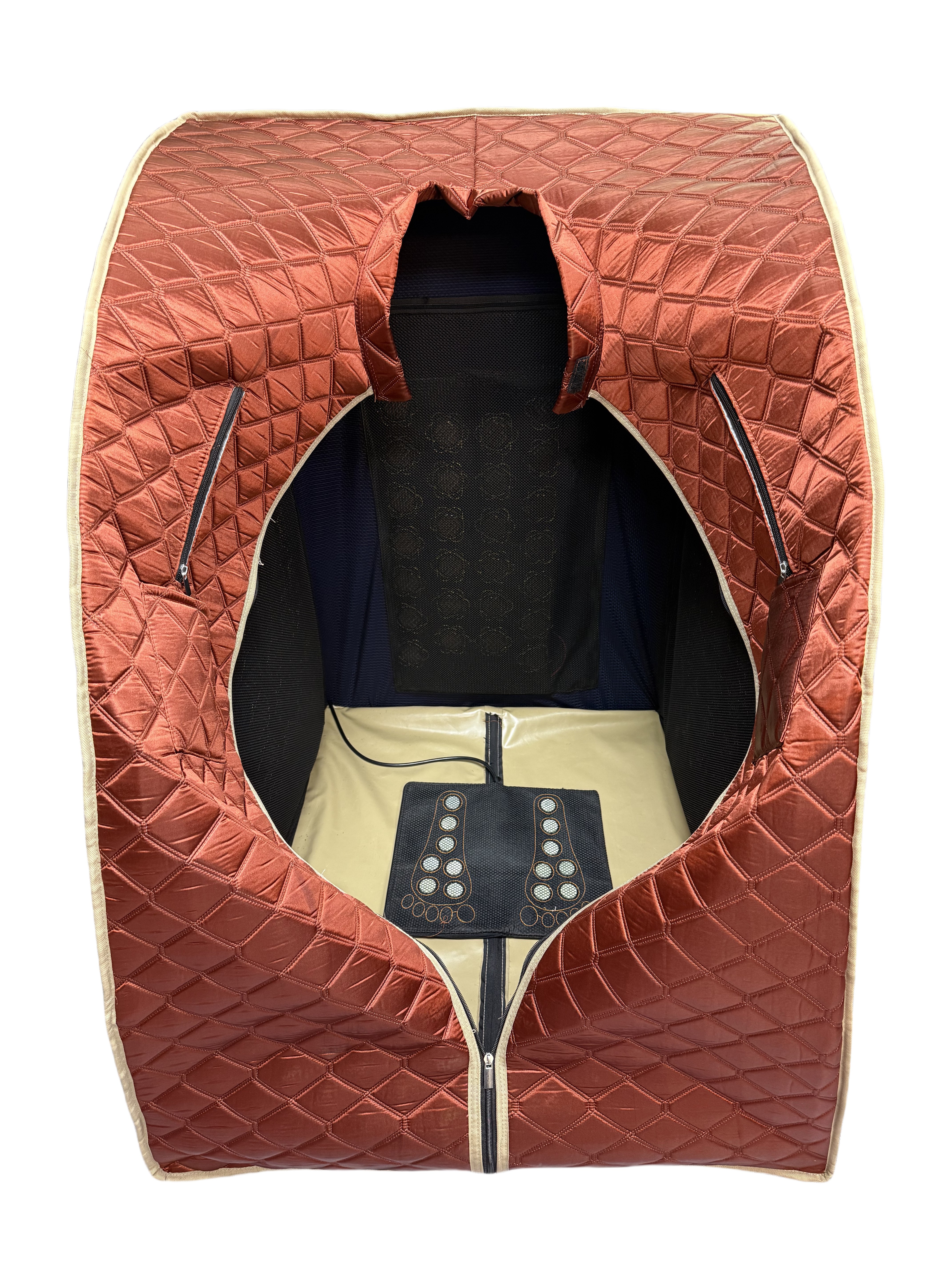 Royal Blue Alternate Image Alternate Image Alternate Image Alternate Image Alternate Image Alternate Image Alternate Image Alternate Image SteamSpa Portable 1-Person Home Sauna Infrared Heating with Digital Control, Heated Foot Pad and Foldable Chair
