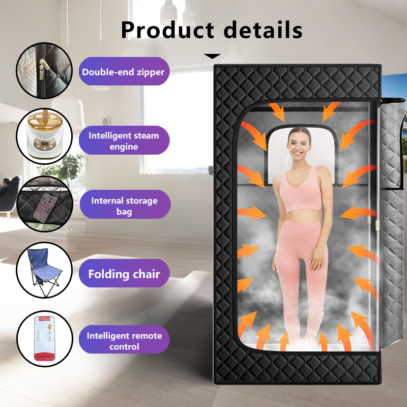 Foldable Portable Wet Spa Slimming Outdoor Steam Sauna Tent Home Sauna Tent One Person Steam Room Sauna