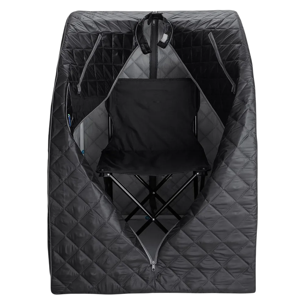 Personal Steam Sauna for Weight Loss, Detox & Relaxation at Home, Chair Included - (Black)