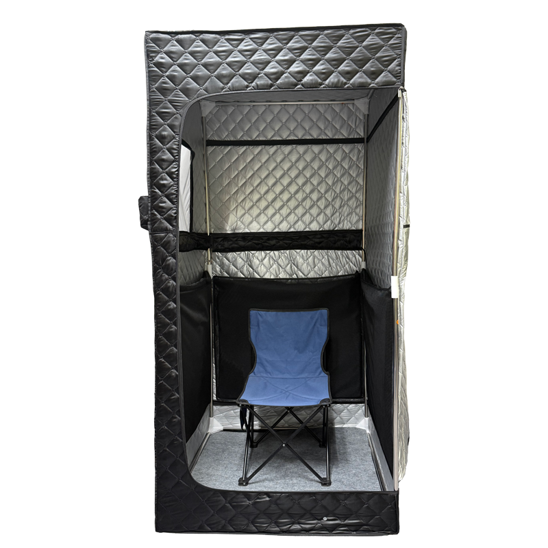 Upgraded Infrared Sauna Box for Relaxation,Detoxification,Portable Steam Sauna for Home with XL Steamer,Folding Chair,Multiple Layered Full Body Sauna Tent for Spa,Indoor,Outdoor,Gym-Black