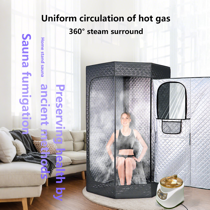 Portable Steam Sauna for Home, XL Sauna Tent with 3L 1200W Steamer & Red Light, Foldable Chair & Mat, Indoor Personal Spa for Relaxation, Detox & Recovery