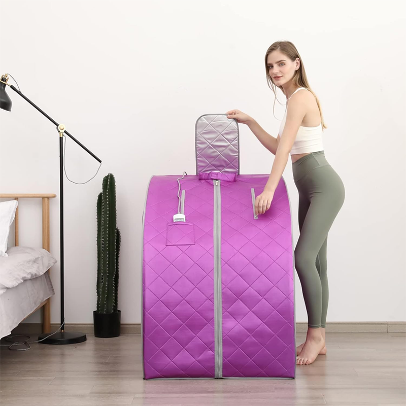 Portable Sauna for Home, Infrared Sauna Tent with Heated Foot Pad and Folding Chair, Compact Personal Rejuvenation Sauna, Remote Control In-Home Spa