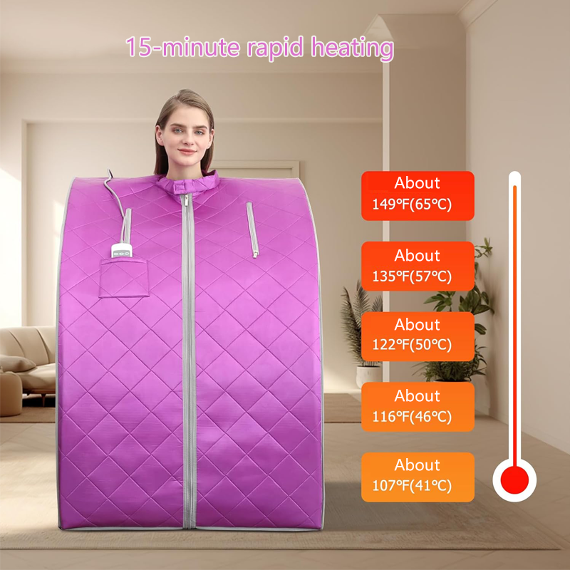 Portable Sauna for Home, Infrared Sauna Tent with Heated Foot Pad and Folding Chair, Compact Personal Rejuvenation Sauna, Remote Control In-Home Spa