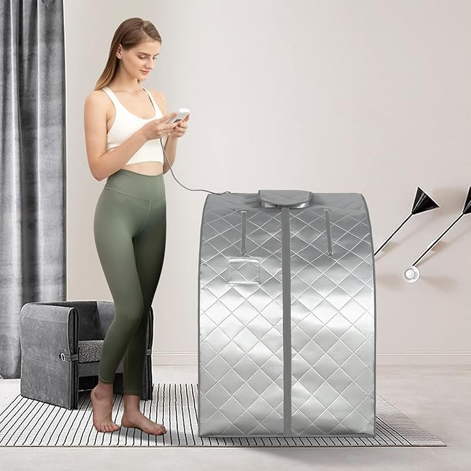 Portable Far Infrared Sauna for Home, Personal Sauna Spa for Relaxtion & Detox at Home, 1 Person Full Body Sauna Tent