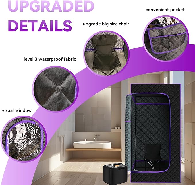 Fingertip Ballet Portable Sauna Tent Full Body Size with Steamer