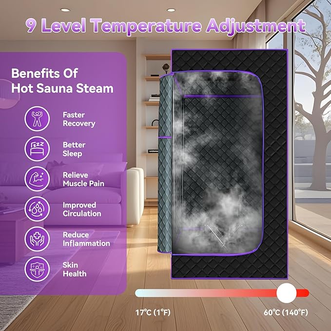 Fingertip Ballet Portable Sauna Tent Full Body Size with Steamer