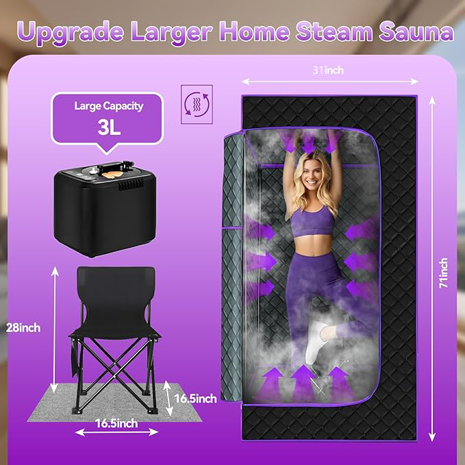 Fingertip Ballet Portable Sauna Tent Full Body Size with Steamer