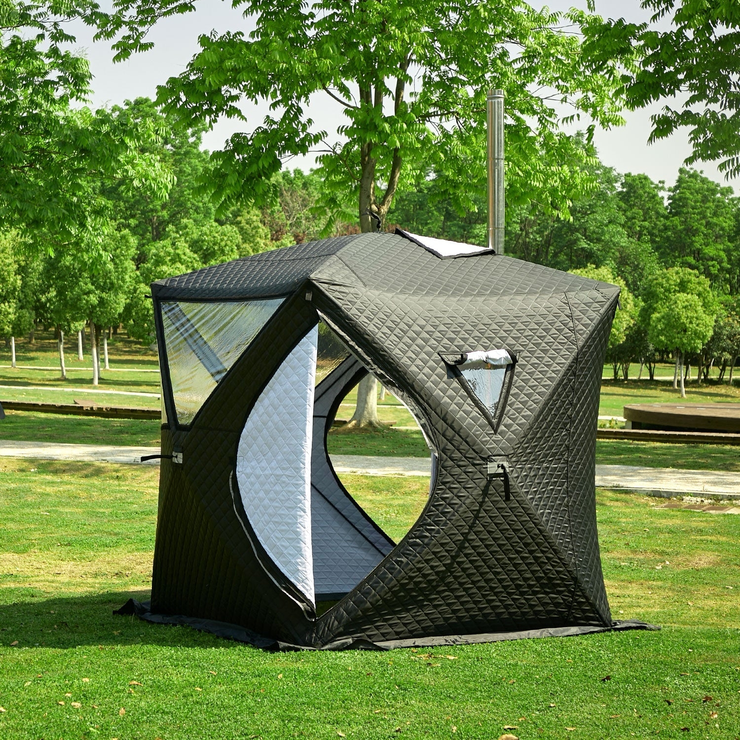 Outdoor Sauna Tent Portable Square Hiking Tent Camping Fishing Winter Mountain Climbing Outdoor Sauna Spa Sauna Tent Rooms